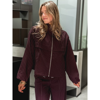 Veste lignée Calanthe - Prune