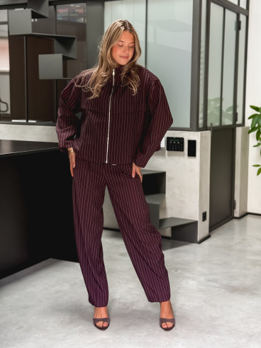 Veste lignée Calanthe - Prune