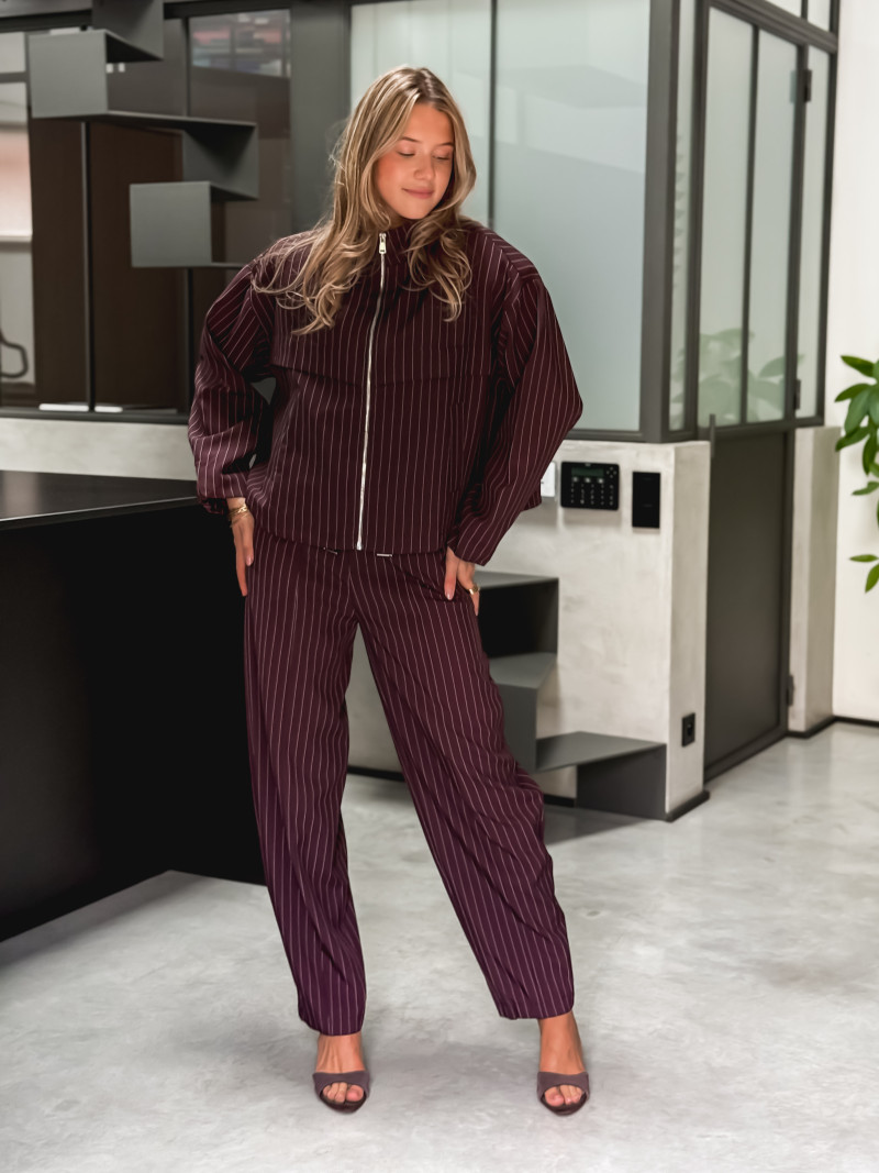 Veste lignée Calanthe - Prune