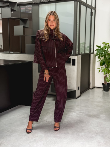 Veste lignée Calanthe - Prune