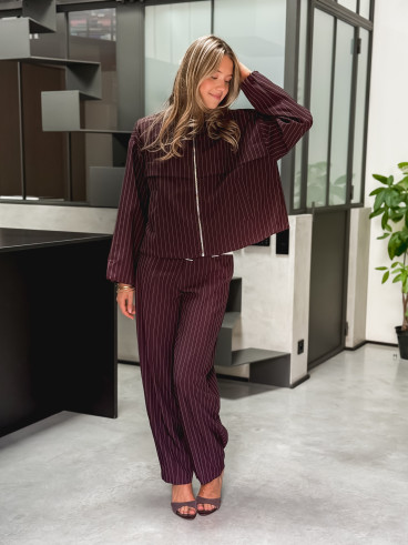 Veste lignée Calanthe - Prune
