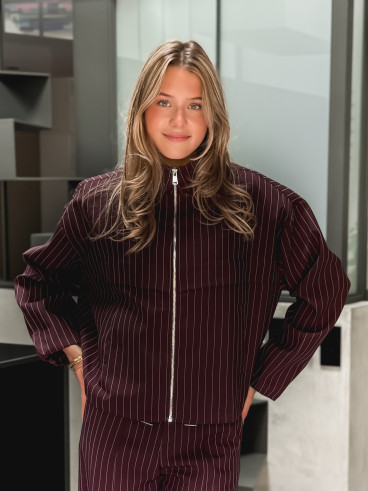 Veste lignée Calanthe - Prune