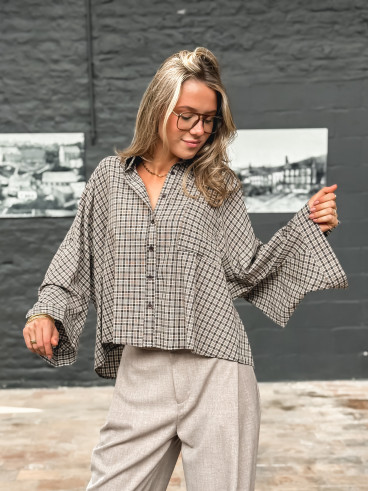 Chemise à carreaux Elinor - Chocolat