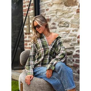 Chemise à carreaux Moane - Kaki