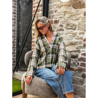 Chemise à carreaux Moane - Kaki