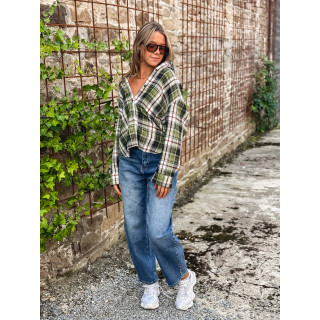 Chemise à carreaux Moane - Kaki