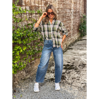 Chemise à carreaux Moane - Kaki