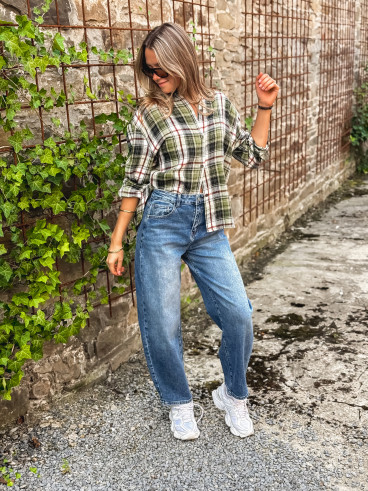 Chemise à carreaux Moane - Kaki