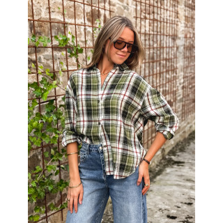 Chemise à carreaux Moane - Kaki