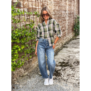Chemise à carreaux Moane - Kaki