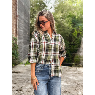 Chemise à carreaux Moane - Kaki