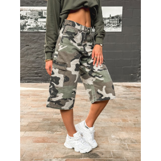 Bermuda à motifs militaire Cathia - Kaki