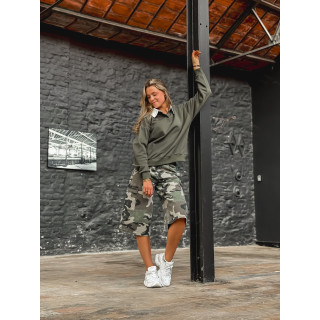 Bermuda à motifs militaire Cathia - Kaki