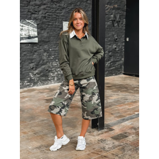 Bermuda à motifs militaire Cathia - Kaki
