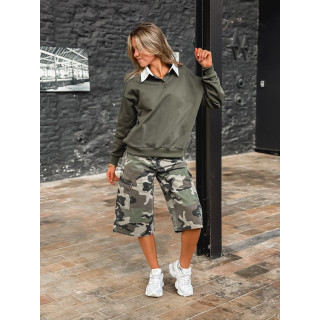 Bermuda à motifs militaire Cathia - Kaki