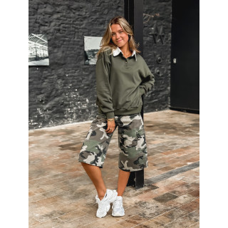 Bermuda à motifs militaire Cathia - Kaki