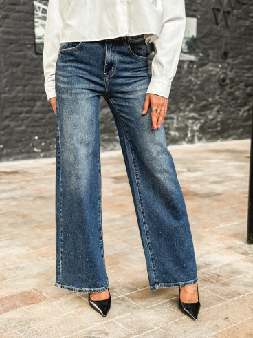 Jeans à strass Jeana - Bleu