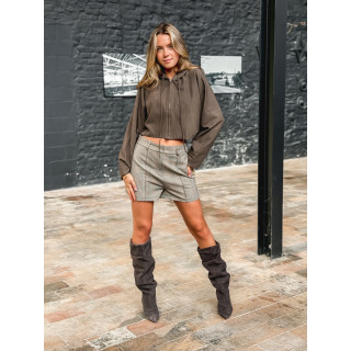 Crop veste Eulalie - Chocolat