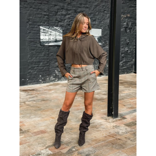 Crop veste Eulalie - Chocolat