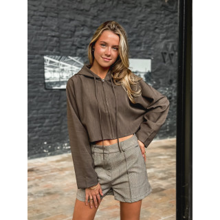 Crop veste Eulalie - Chocolat