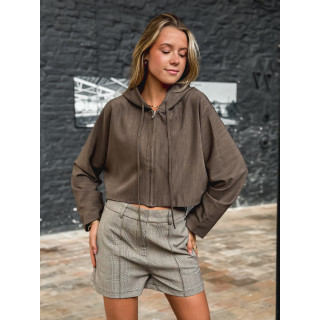 Crop veste Eulalie - Chocolat