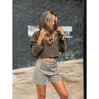 Crop veste Eulalie - Chocolat