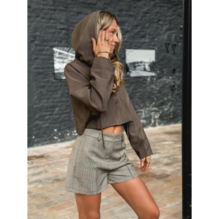 Crop veste Eulalie - Chocolat