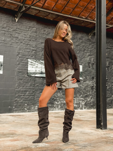 Pull Milanya - Chocolat