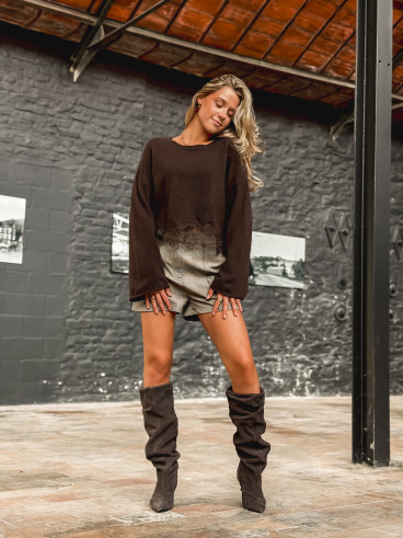 Pull Milanya - Chocolat