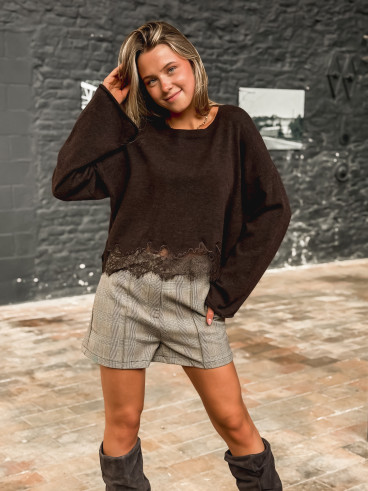 Pull Milanya - Chocolat
