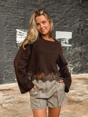 Pull Milanya - Chocolat