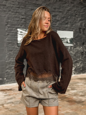 Pull Milanya - Chocolat