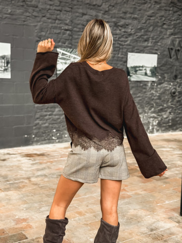 Pull Milanya - Chocolat
