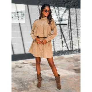 Robe courte Kenna - Beige sable