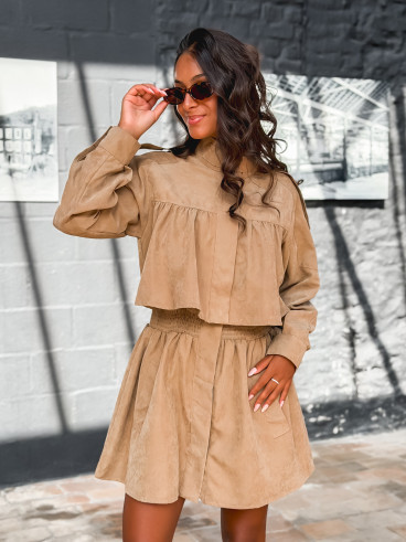 Robe courte Kenna - Beige sable