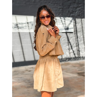 Robe courte Kenna - Beige sable