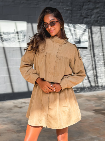 Robe courte Kenna - Beige sable