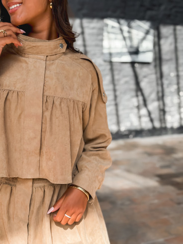 Robe courte Kenna - Beige sable