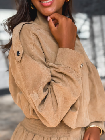 Robe courte Kenna - Beige sable