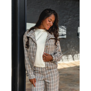 Veste à carreaux Juliane - Café