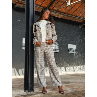 Veste à carreaux Juliane - Café