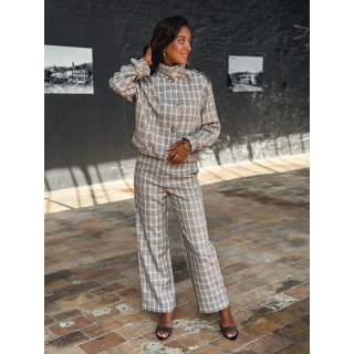 Veste à carreaux Juliane - Café