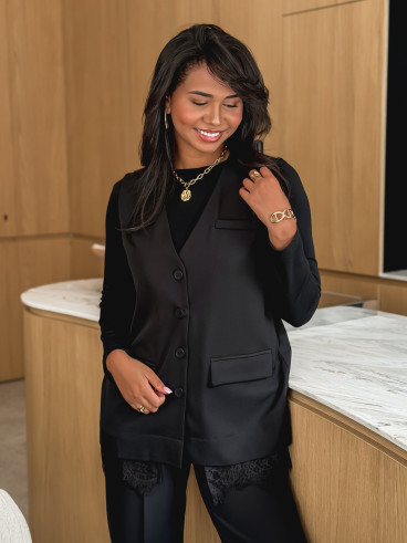 Gilet sans manches Jade - Noir
