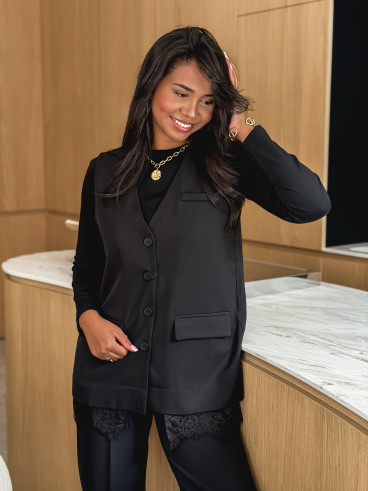 Gilet sans manches Jade - Noir