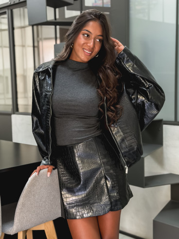 Veste à motifs Alexandrie - Noir
