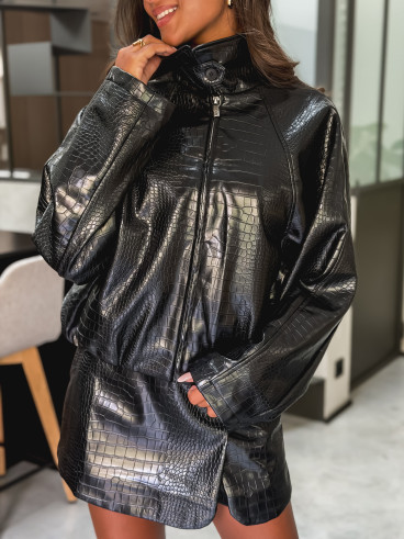 Veste à motifs Alexandrie - Noir