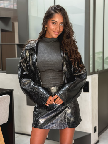 Veste à motifs Alexandrie - Noir