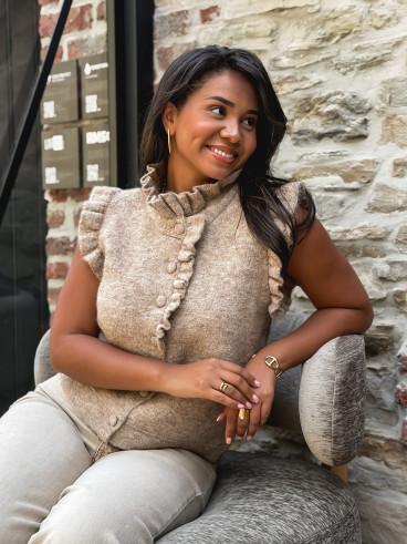 Gilet sans manches Romie - Taupe