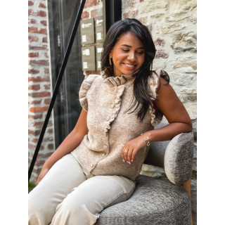 Gilet sans manches Romie - Taupe