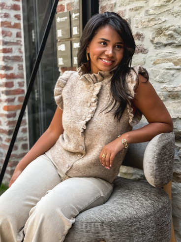 Gilet sans manches Romie - Taupe